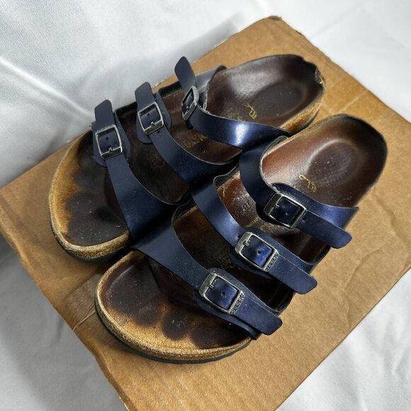 Women’s Birkenstock Florida Cobalt Blue Sandals Size 37 - RARE - Picture 8 of 8
